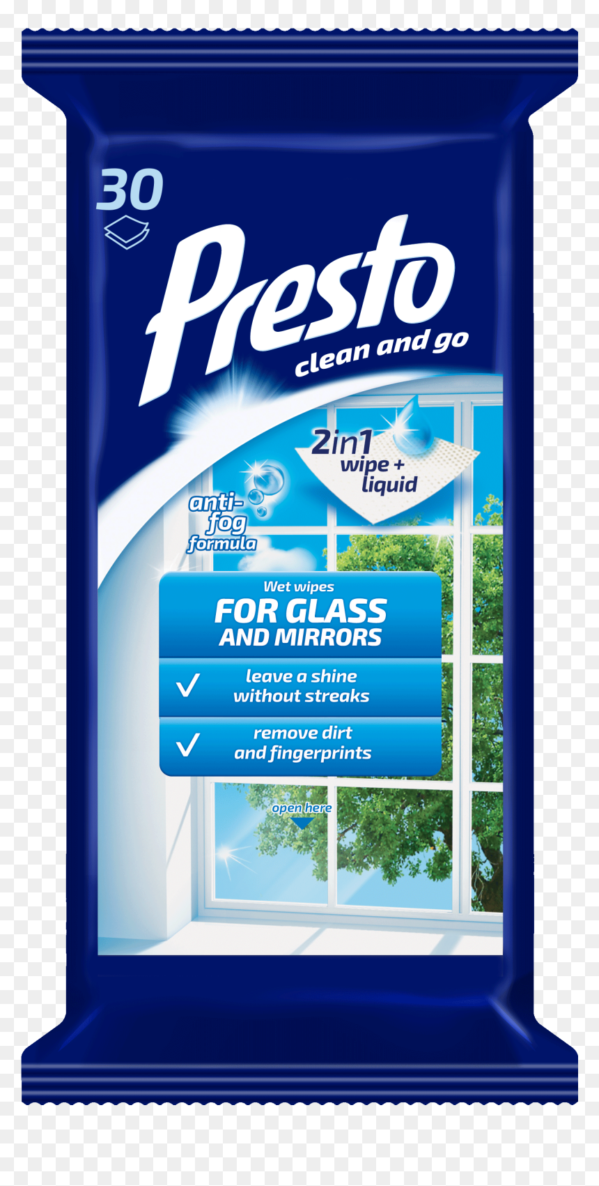 Cleaning Wet Wipes For Glass , Png Download - Presto Wipes, Transparent Png - glass shine png