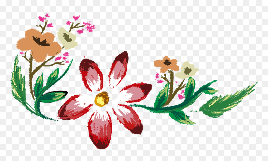 Portable Network Graphics, HD Png Download - painted flowers png