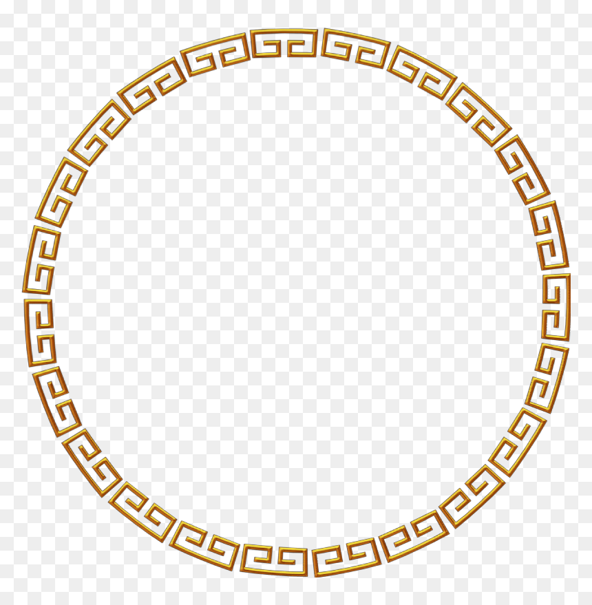 Marco Frame Borde Border Metal Ornamental Decorative - Greek Circle Border, HD Png Download - decorative circle png