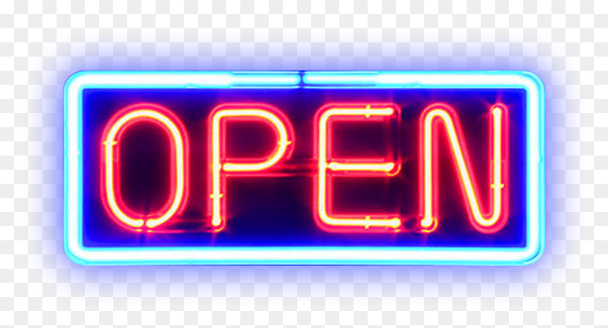 #open #sign #neon #city #lights #niche #moodboard #freetoedit - Transparent Neon Open Sign, HD Png Download - city lights png