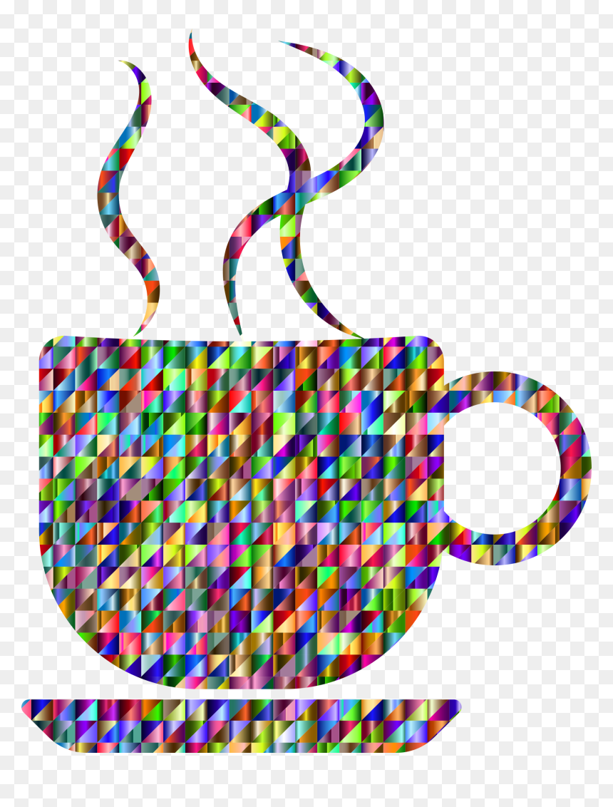 Chromatic Triangular Coffee Cup Clip Arts - Abstract Of Pregnant Woman, HD Png Download - coffee cup icon png