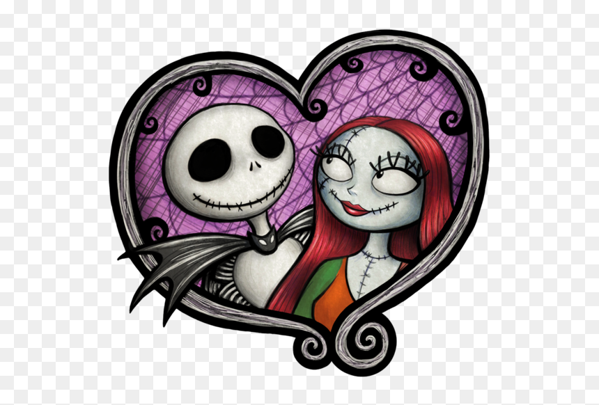Jack And Sally Drawing, HD Png Download - jack and sally png