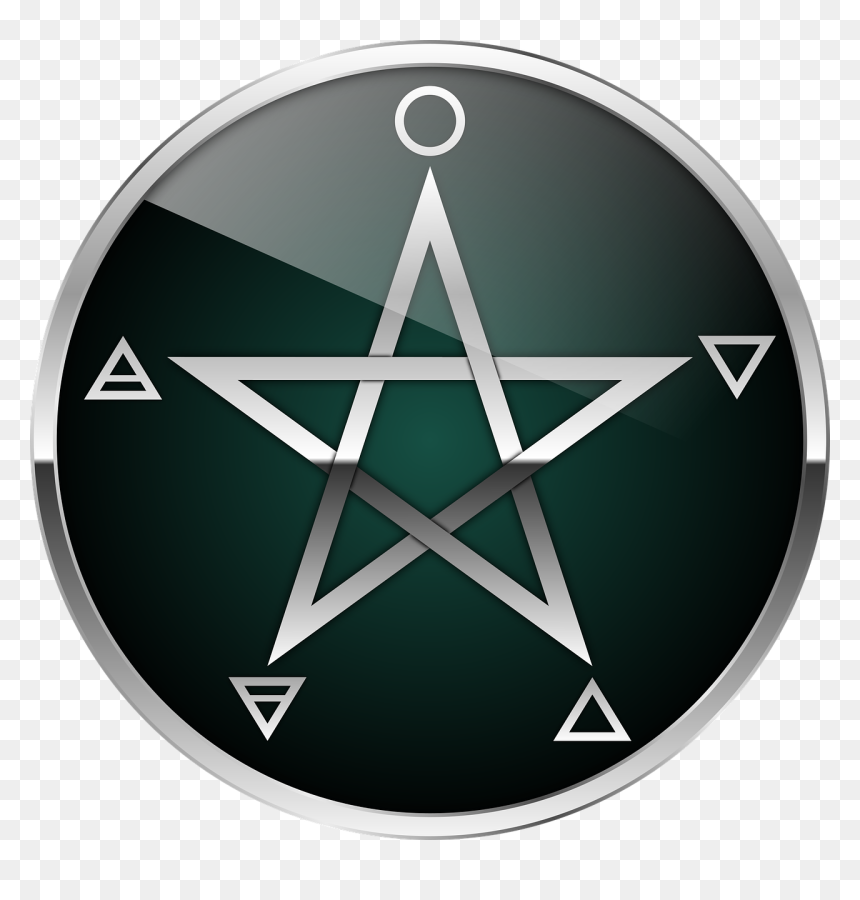 Pentacle Pentagram Wicca Free Photo - Trans Pentagram, HD Png Download - red pentagram png