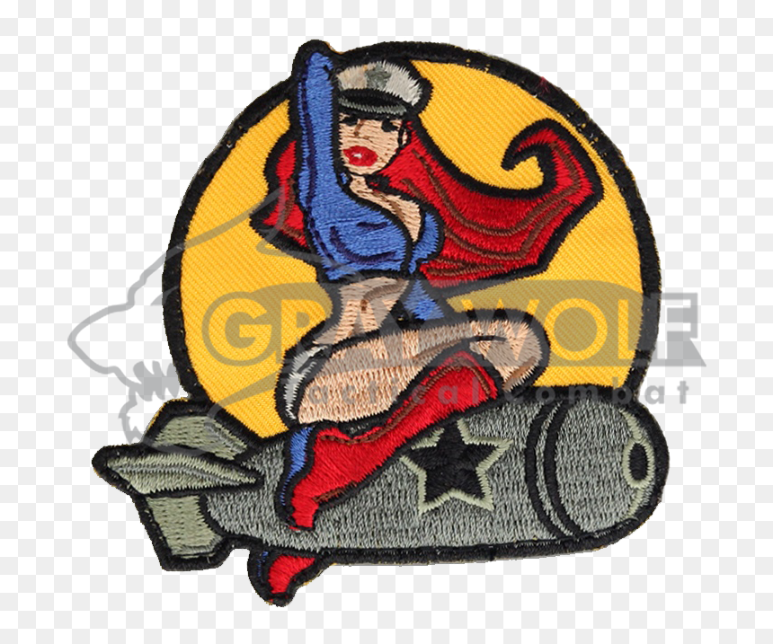 Wwii Us Army Isaf B52 Air Pinup Girl Full Color Usa - Embroidered Patch, HD Png Download - pinup girl png