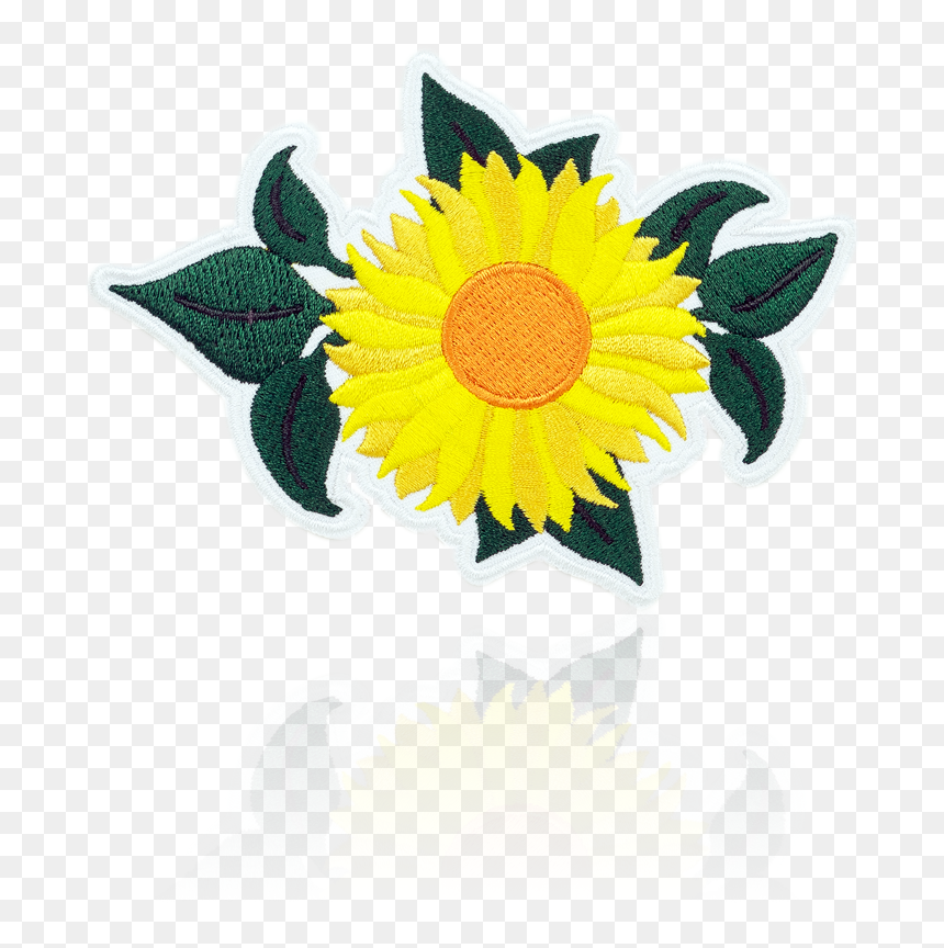 Brighten Your Day With This Sunflower On Your Denim - Sunflower, HD Png Download - sunflower border png