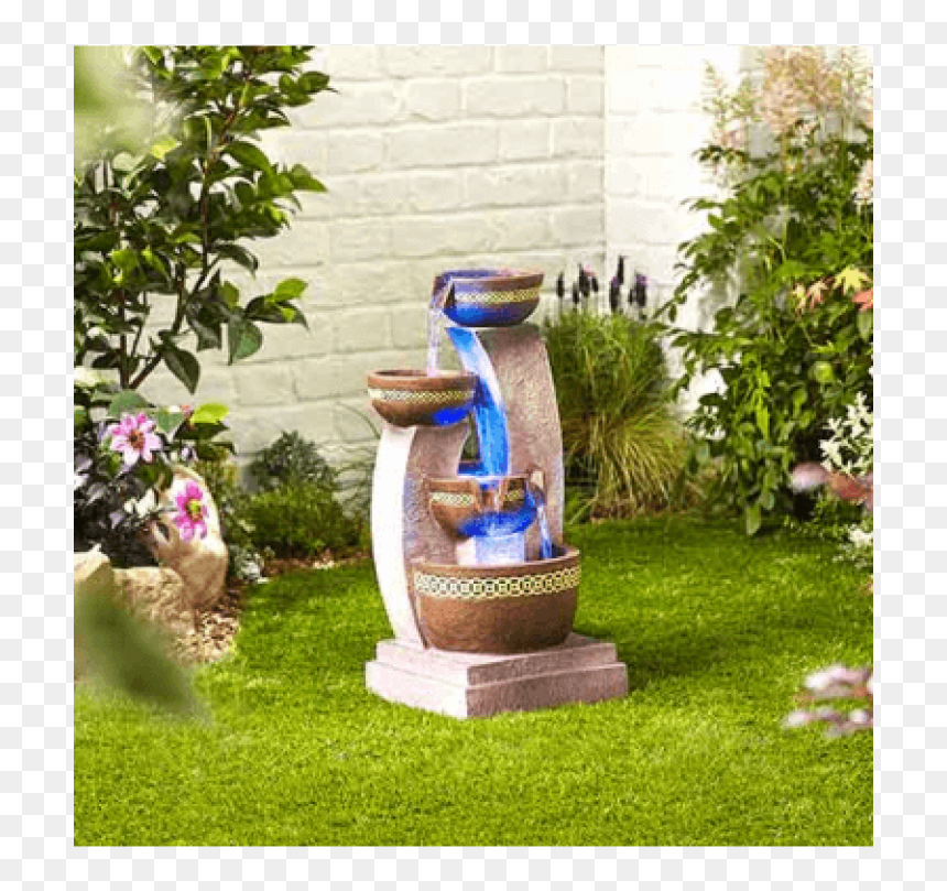 Garden Led Fountain, HD Png Download - fountain grass png