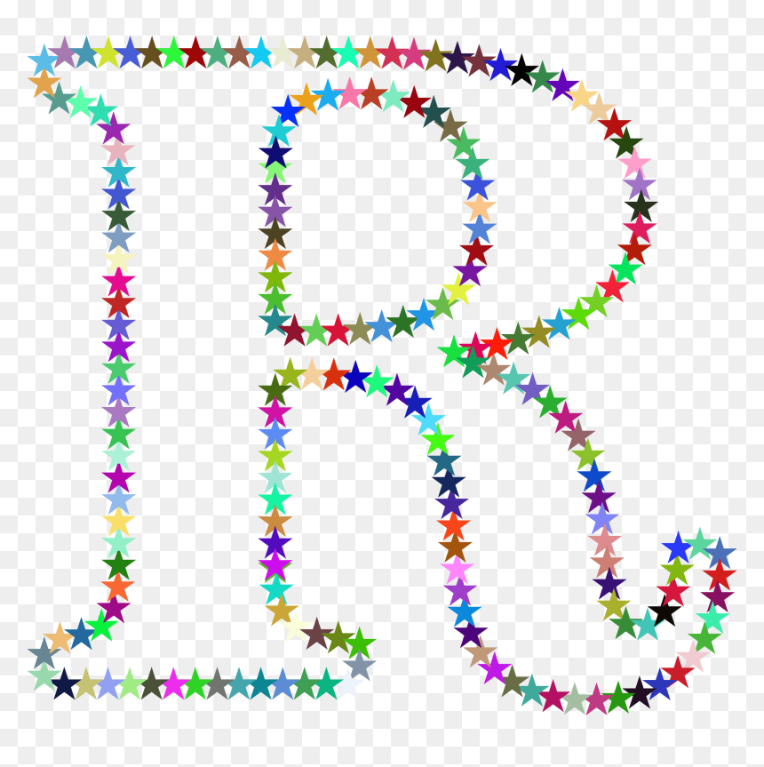 R Stars Clip Arts - Poemas Para El Facebook, HD Png Download - line of stars png
