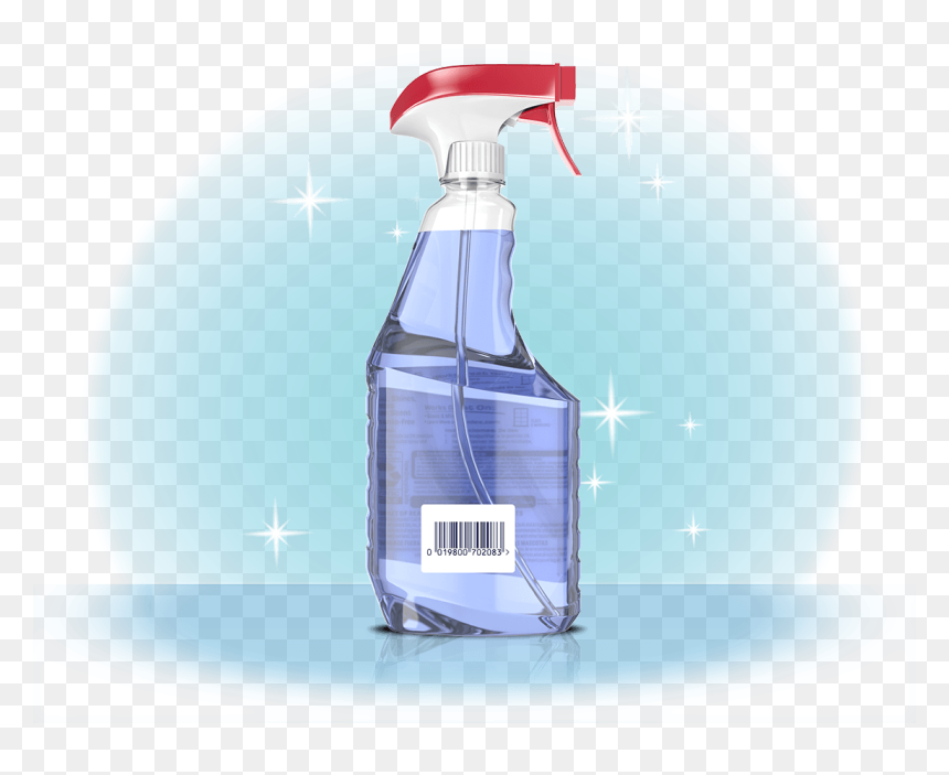 Hero Ammonia Free Glass Cleaner Back 2x - Bottle, HD Png Download - glass shine png