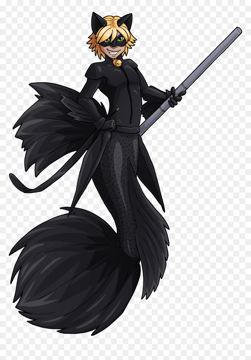 Comics , Png Download - Merman Cat Noir, Transparent Png - chat noir png