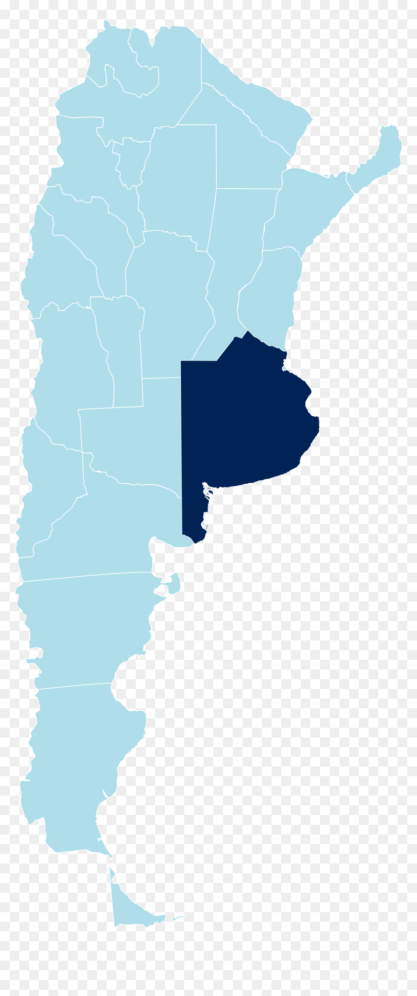Major Regions In Argentina Clipart , Png Download - La Pampa Argentina Map, Transparent Png - bandera argentina png