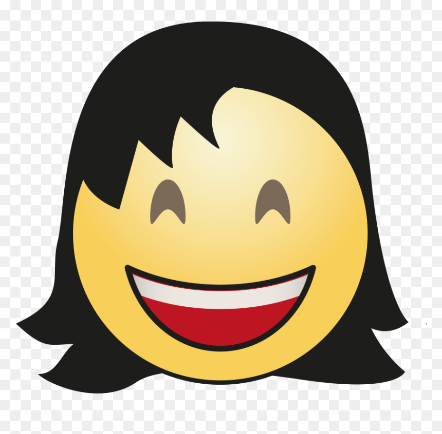 Cute Hair Girl Emoji Png Clipart - Girl Emoji, Transparent Png - hair clipart png