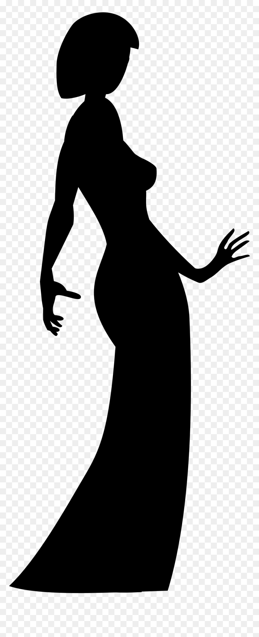 This Free Icons Png Design Of Woman In Dress Silhouette - Black Siluet From A Woman, Transparent Png - dress icon png
