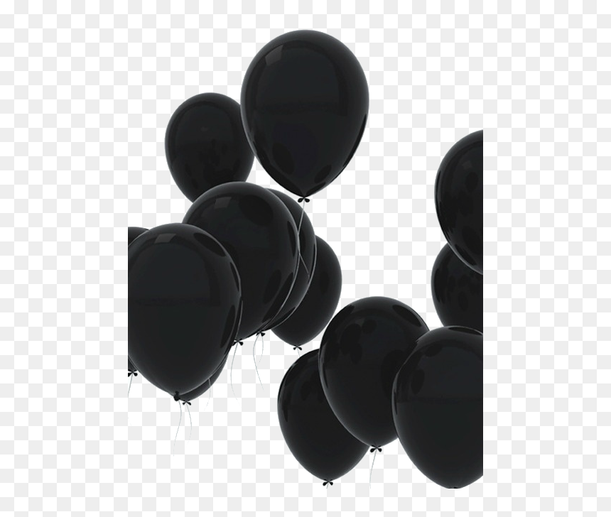 Black, Balloons, And White Image - Things In Black Colour, HD Png Download - black balloon png