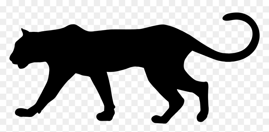 Silhouette Clipart Tiger - Transparent Background Panther Clipart, HD Png Download - tiger silhouette png
