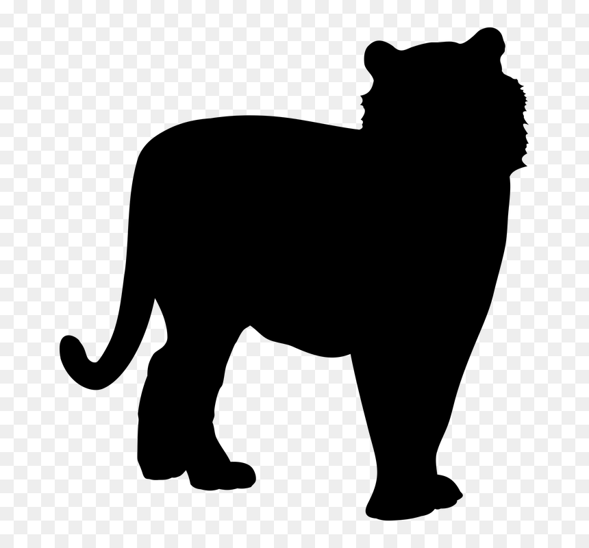 Tiger Silhouette Png - Tiger Cartoon Black Silhouette, Transparent Png - tiger silhouette png