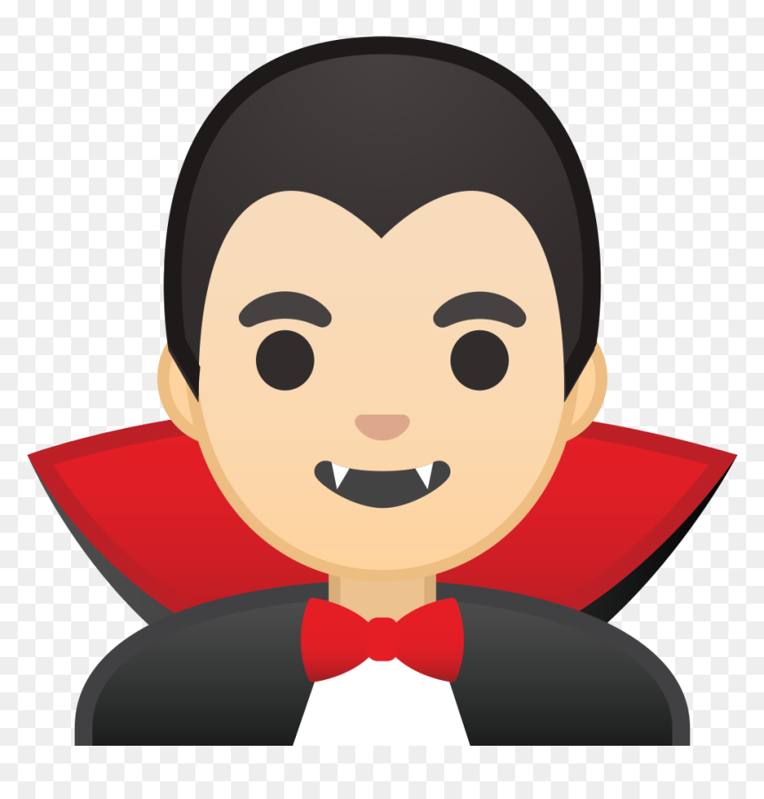 Man Vampire Light Skin Tone Icon - Vampire Emoji, HD Png Download - bow tie icon png