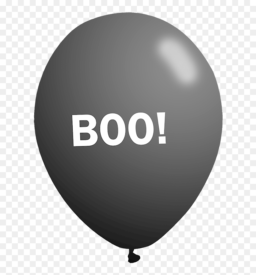 Boo-halloween Balloon Clipart - Balloon, HD Png Download - black balloon png
