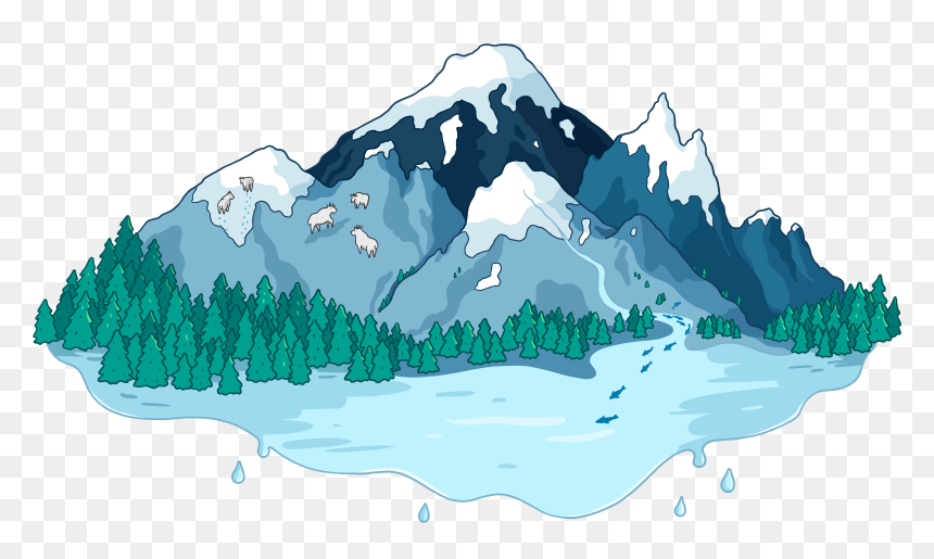 Glacier Png Page - Cascade Mountain Range Illustration, Transparent Png - glacier png