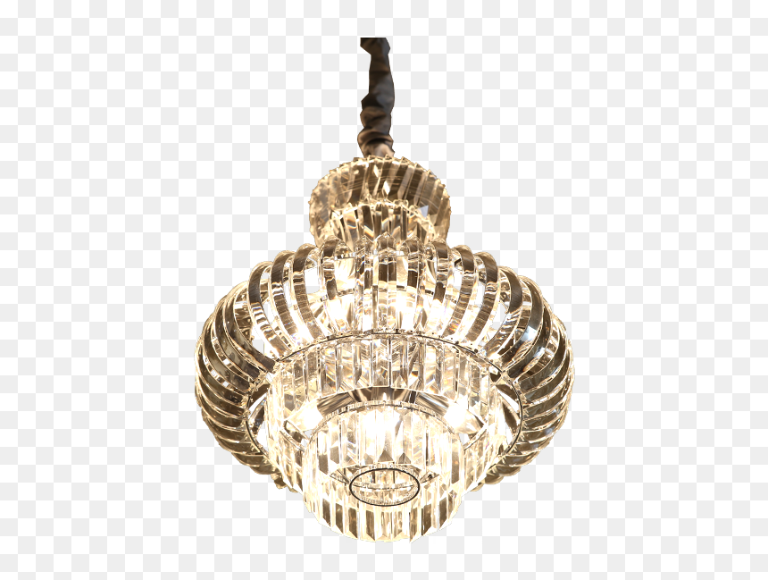 Round Crystal Strips Chandelier - Chandelier, HD Png Download - chandeliers png