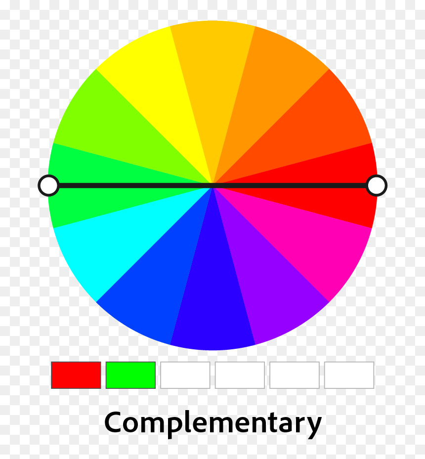 Ch 01 Complementary - Monochromatic Color Wheel, HD Png Download - red pentagram png