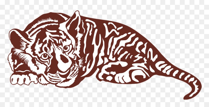 Tiger Png Clipart Png - Tiger Cub Vector, Transparent Png - tiger silhouette png