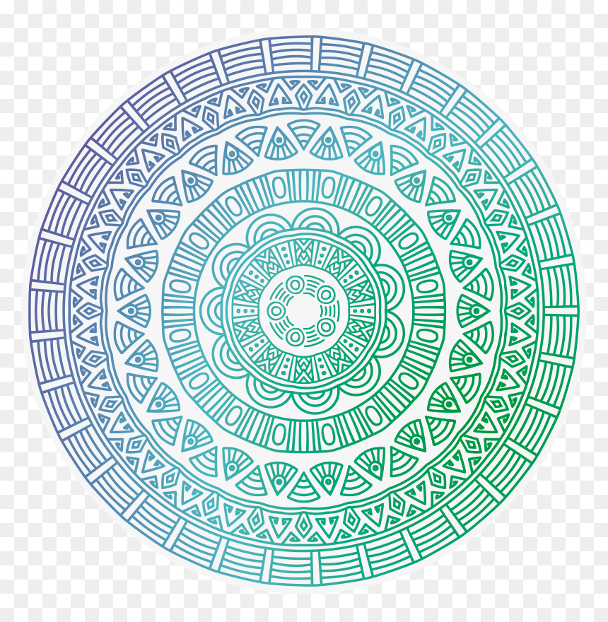 Decorative Round Mandala Vinyl Carpet - Good Health Mandala, HD Png Download - decorative circle png