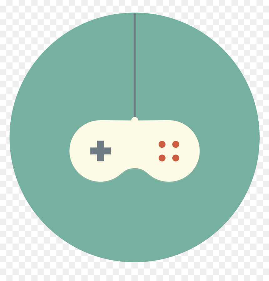 Joystick Clipart Game Icon - Control Game Png Icon, Transparent Png - circle game png