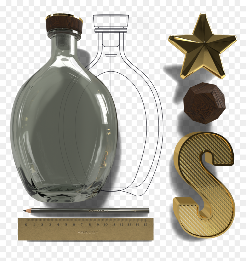 Customglassandlabels - Glass Bottle, HD Png Download - glass shine png