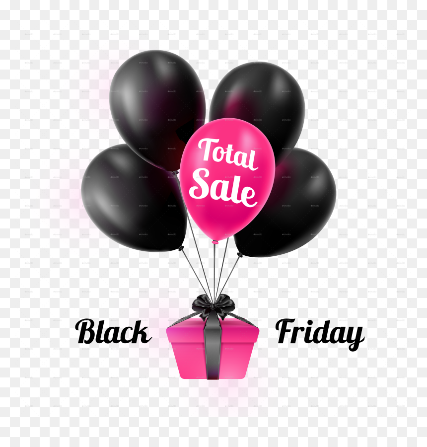 Balloon , Png Download - Black And Pink Balloon Png, Transparent Png - black balloon png