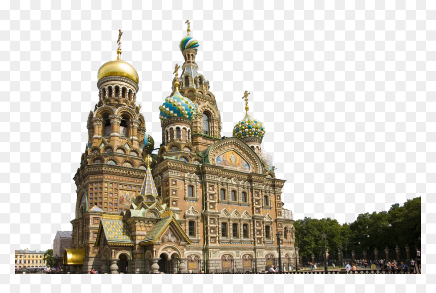 Landmark Building In Russia Png Image - Church Of The Savior On Blood, Transparent Png - church building png