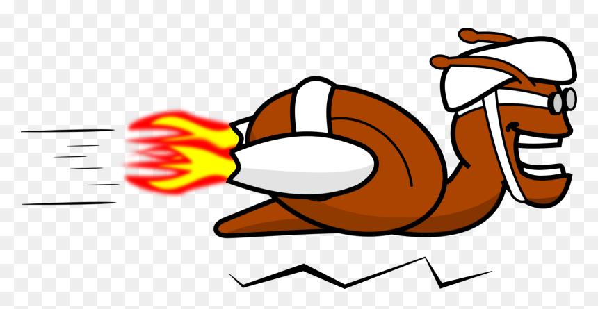 Snail Rocket Cartoon Drawing Outer Space - Sped Clipart, HD Png Download - cartoon rocket png