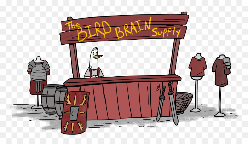The Bird Brain Supply - Cartoon, HD Png Download - julius caesar png