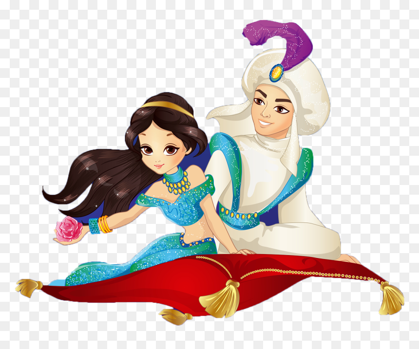 Coach Aladdin Charter Bus Dc - Cartoons Of Arabic Pince And Princess, HD Png Download - magic carpet png