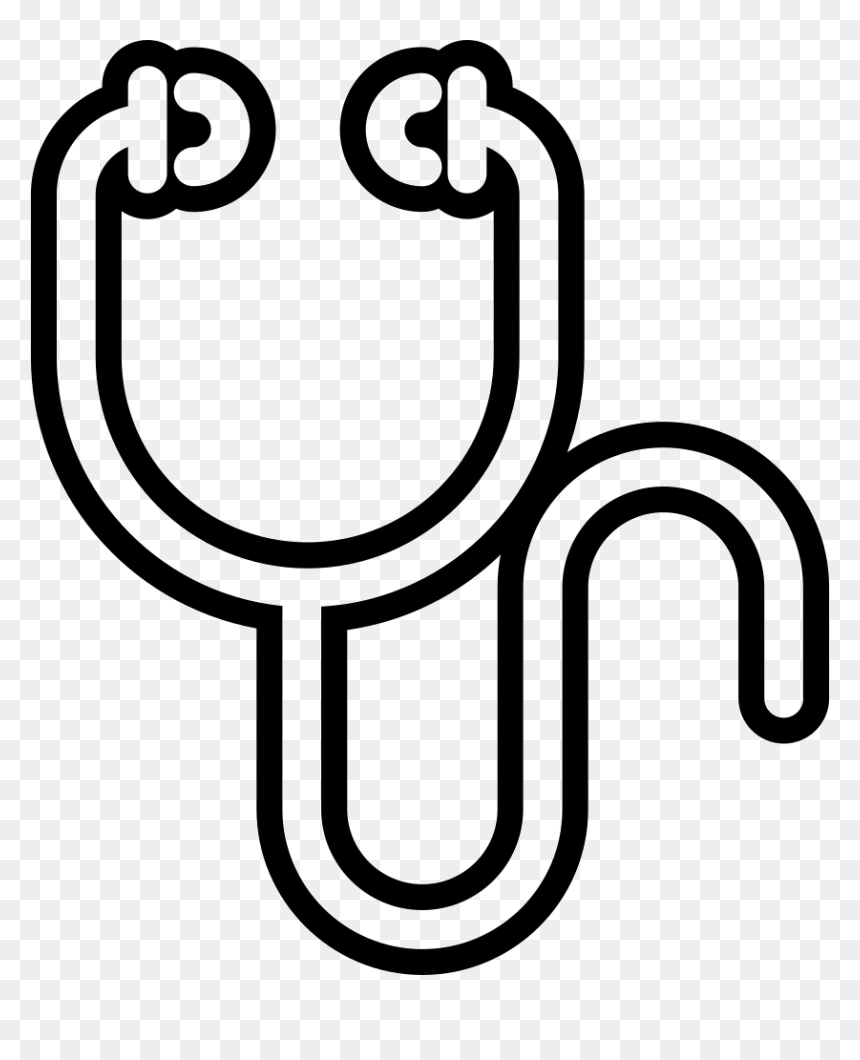 Stethoscope Outline Comments - Vector Stethoscope White Png, Transparent Png - estetoscopio png