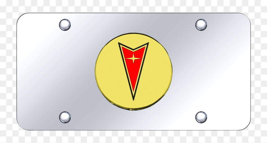 Au-tomotive Gold Pontiac Logo Gold On Chrome Plate - Emblem, HD Png Download - pontiac logo png