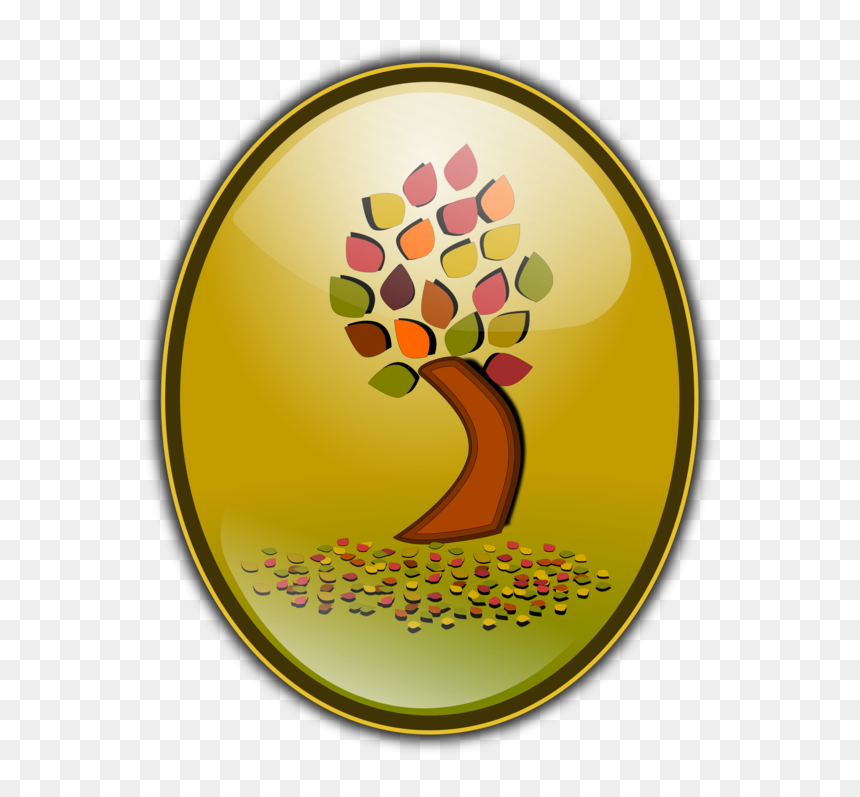 Circle,tree,palm Trees, HD Png Download - fall trees png