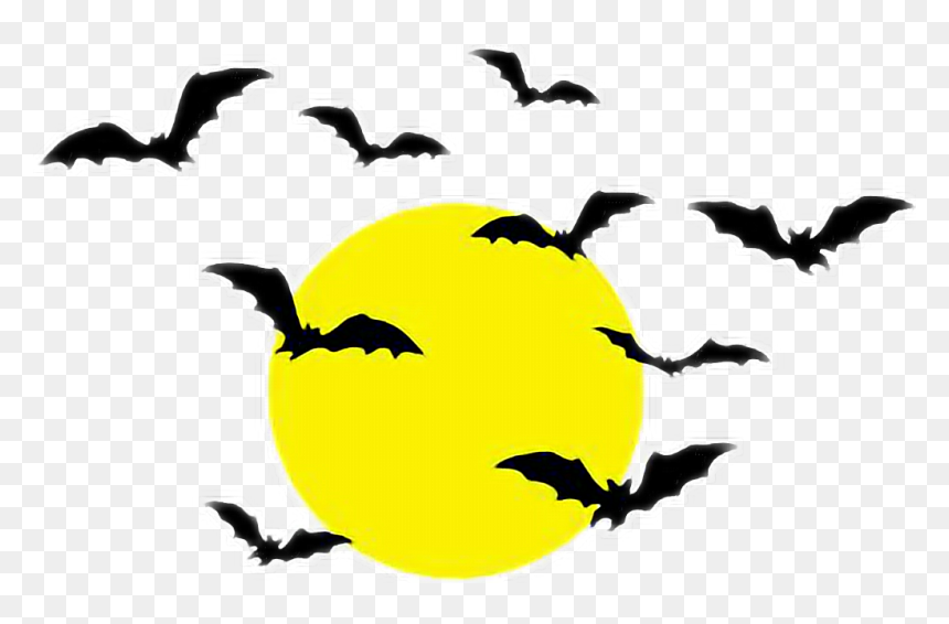 #halloween #moon #bat #ftestickers - Flock, HD Png Download - halloween moon png