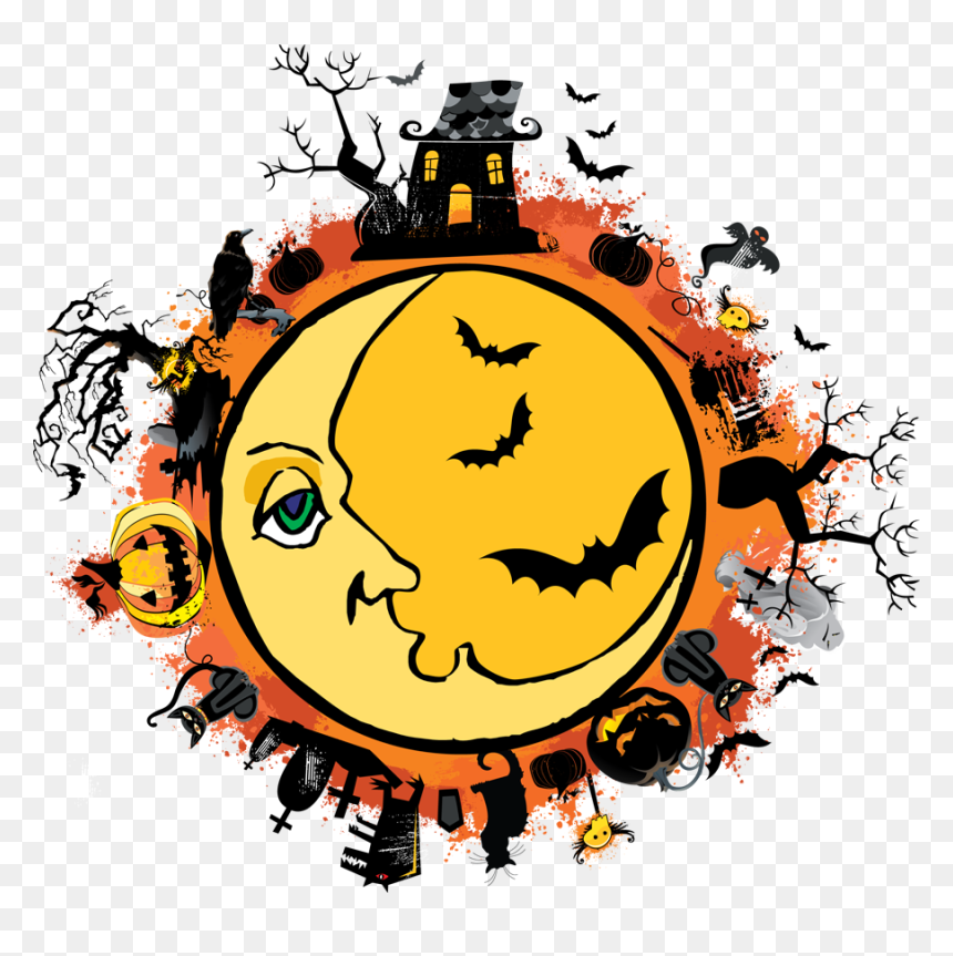 Halloween, HD Png Download - halloween moon png