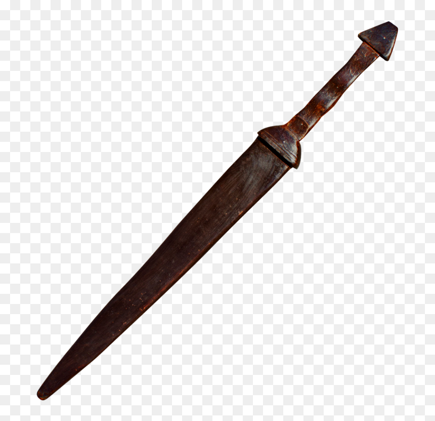 32 In In Dark Wood Medieval Practice Sword, , Panther - Sword, HD Png Download - medieval sword png