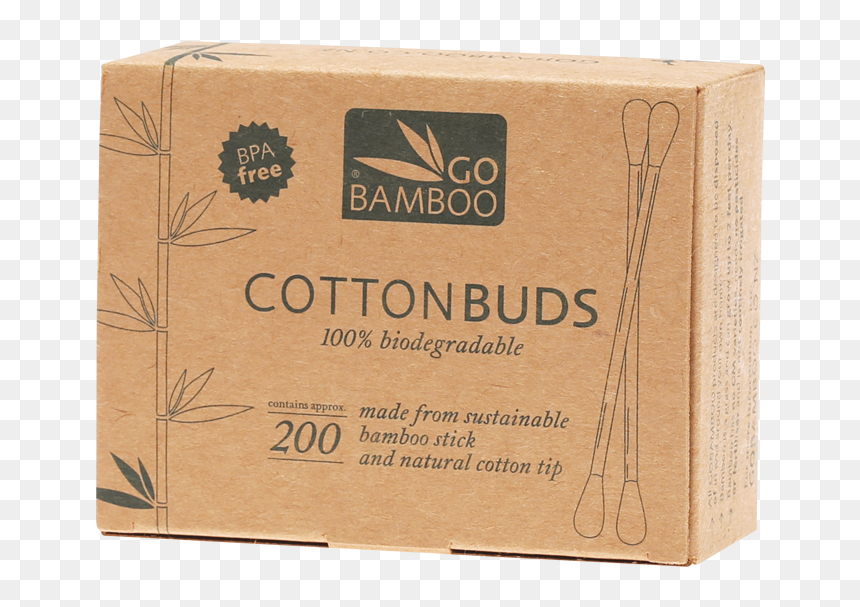 Go04-square - Go Bamboo Cotton Buds, HD Png Download - bamboo stick png