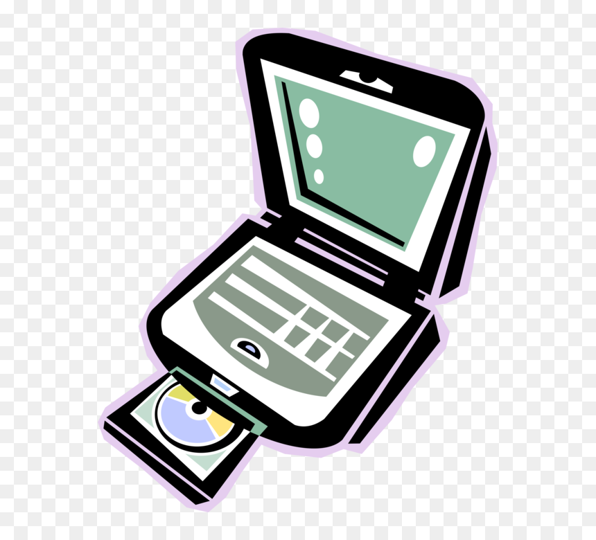 Computer Laptop Drives Vector Graphics Optical - Отчёт Это, HD Png Download - laptop vector png