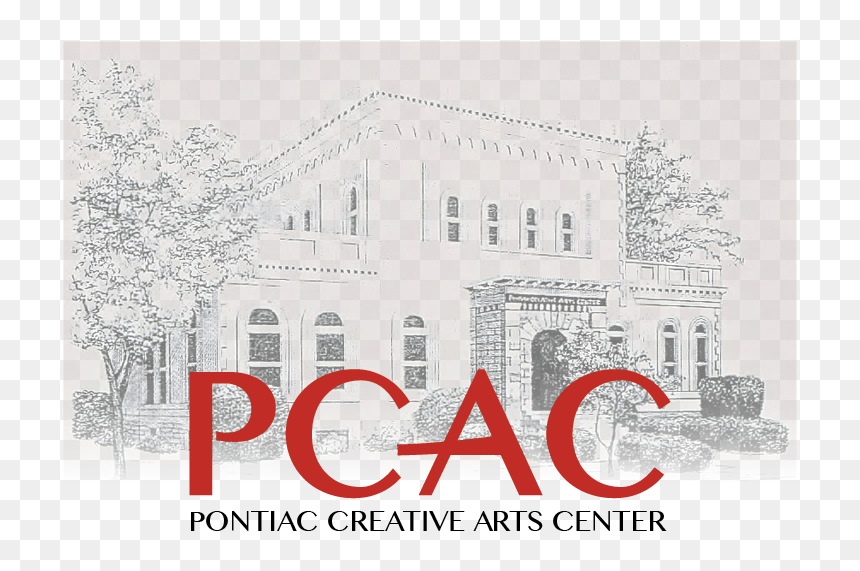 A Black And White Image Of The Pontiac Creative Arts - Poster, HD Png Download - pontiac logo png