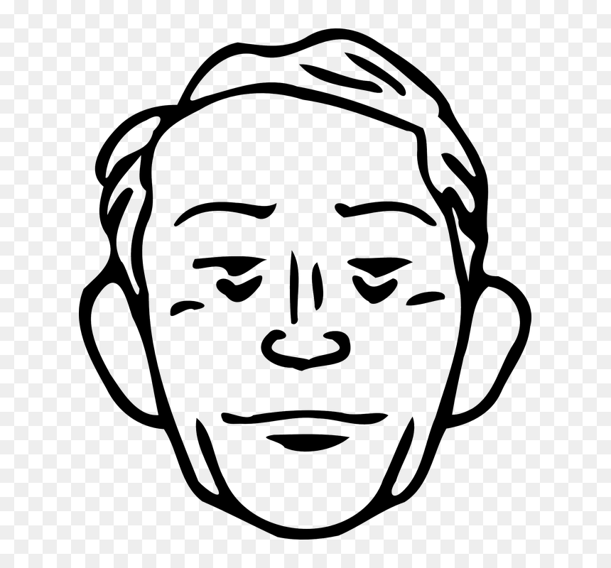 Thumb Image - Draw A Cartoon Mans Face, HD Png Download - sad man png