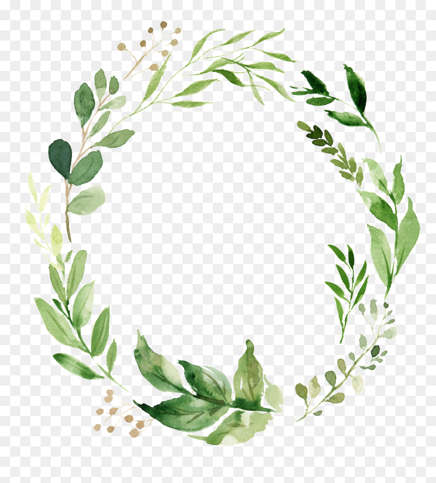 Transparent Hojas Verdes Png - Green Floral Wedding Invitation, Png Download - hoja png