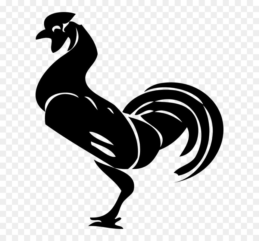 Rooster Clip Art, HD Png Download - chicken silhouette png