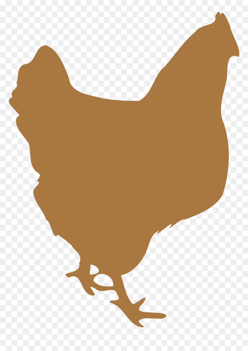 Transparent Chicken Silhouette Png - Chicken Brown Silhouette Png, Png Download - chicken silhouette png