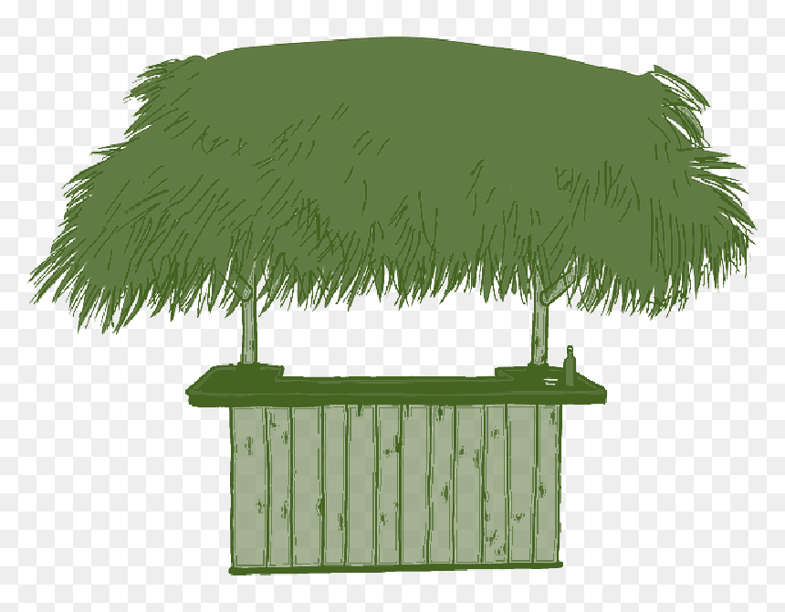 Man, Beach, Bar, Branches, Cartoon, Dog, Grass, Free - Tiki Bar Clip Art, HD Png Download - grass cartoon png