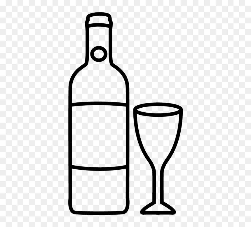 Glass Bottle, HD Png Download - wine icon png