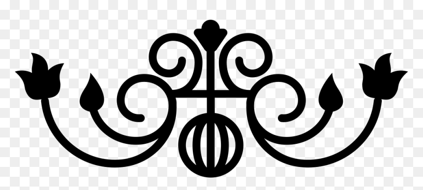 Floral Design With A Hanging Ball In The Middle Of - Ornament Icon Png, Transparent Png - hanging vines png