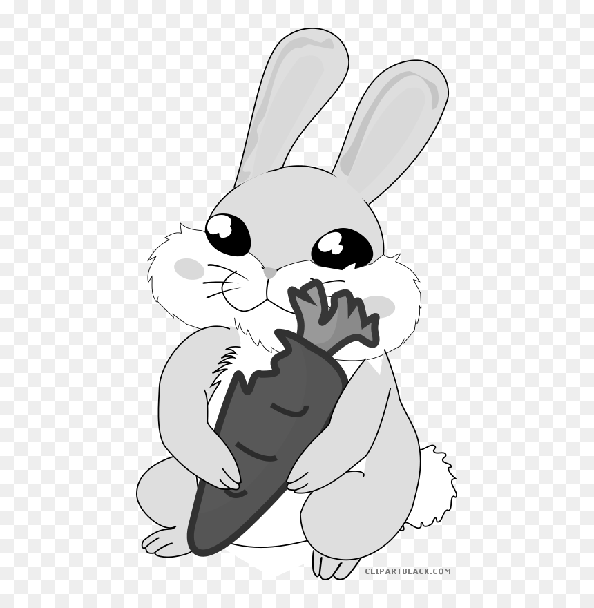 Clipart Bunny Carrot - Gambar Kelinci Clip Art, HD Png Download - rabbit clipart png